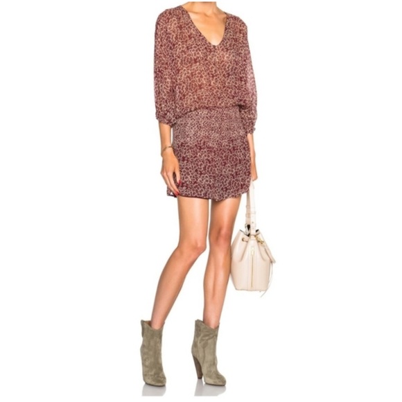 ULLA JOHNSON Samira Silk Smocked Mini Dress - Picture 2 of 9